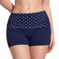 Polka Dot Foldover Waist Fitted Athletic Shorts for Yoga Dance Gym Workouts Running