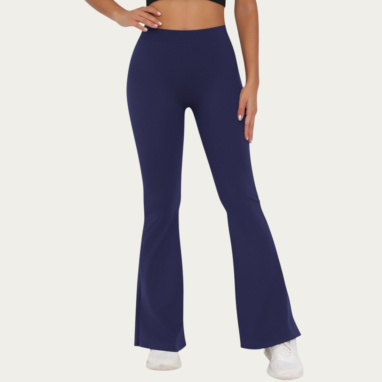 High Waist Flare Leg Yoga Pants with Stretch Fit and Contoured Waistband