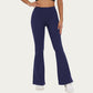High Waist Flare Leg Yoga Pants with Stretch Fit and Contoured Waistband