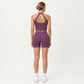 High Neck Longline Sports Bra with Open Back and Cropped Active Fit