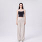 Contrast Trim Double Strap Cropped Cami Tank Top with Fitted Light Support Activewear Design