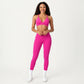 Triangle Sports Bra with Adjustable Cross Back Straps and Smooth Band