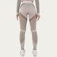 Seamless Patterned Leggings with Ribbed Details and Contouring Panels