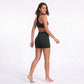 High Waist Seamless Workout Shorts Ribbed Waistband Yoga Biker Shorts
