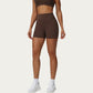 High Waist Biker Shorts with Smooth Stretch Knit Fabric