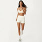 High Waist Mini Biker Shorts with Smooth Stretch Fabric and Supportive Fit