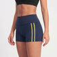 High Waisted Side Stripe Yoga Shorts Butt Lifting Workout Shorts