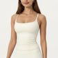 Spaghetti Strap Active Cami Top with Square Neck and Smooth Stretch Fit