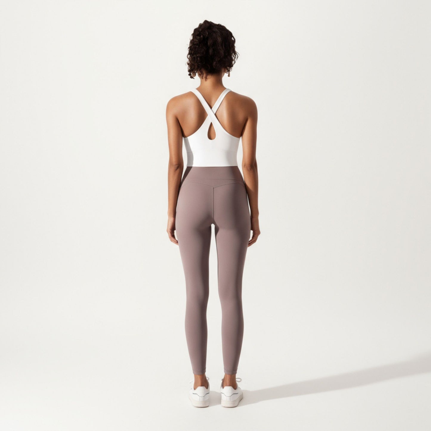 Cross Back Sports Tank Top with Scoop Neckline and Wide Supportive Band
