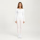 Seamless Long Sleeve Fitted Top with Thumbhole Cuffs and Crew Neck
