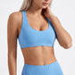 Cross Back Sports Bra Scoop Neck Workout Top