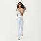 High Waist Flare Sweatpants with Seamless Stretch Fit