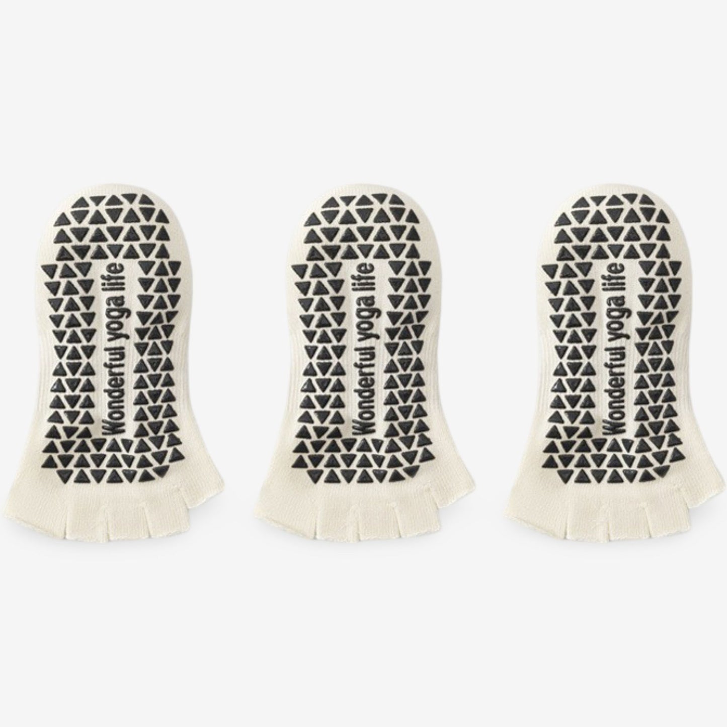 Toe Socks for Yoga Pilates Non-Slip Grip 3 Pack