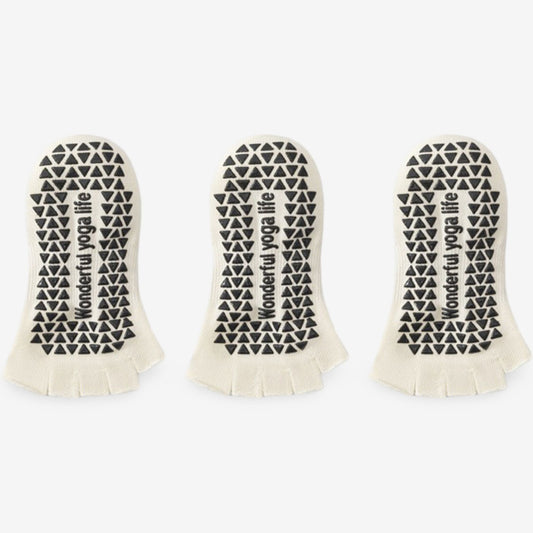 Toe Socks for Yoga Pilates Non-Slip Grip 3 Pack