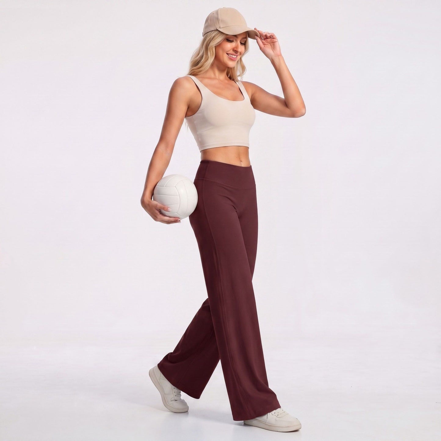 High Waist Wide Leg Yoga Pants Stretch Workout Pants