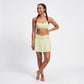 Padded Strappy Back Sports Bra Tank Top Scoop Neck Workout Yoga Crop Top
