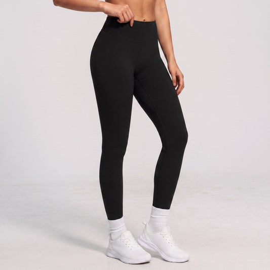 High Waist Full Length Leggings with Contour Seams Fitted Yoga Pants for Gym Training