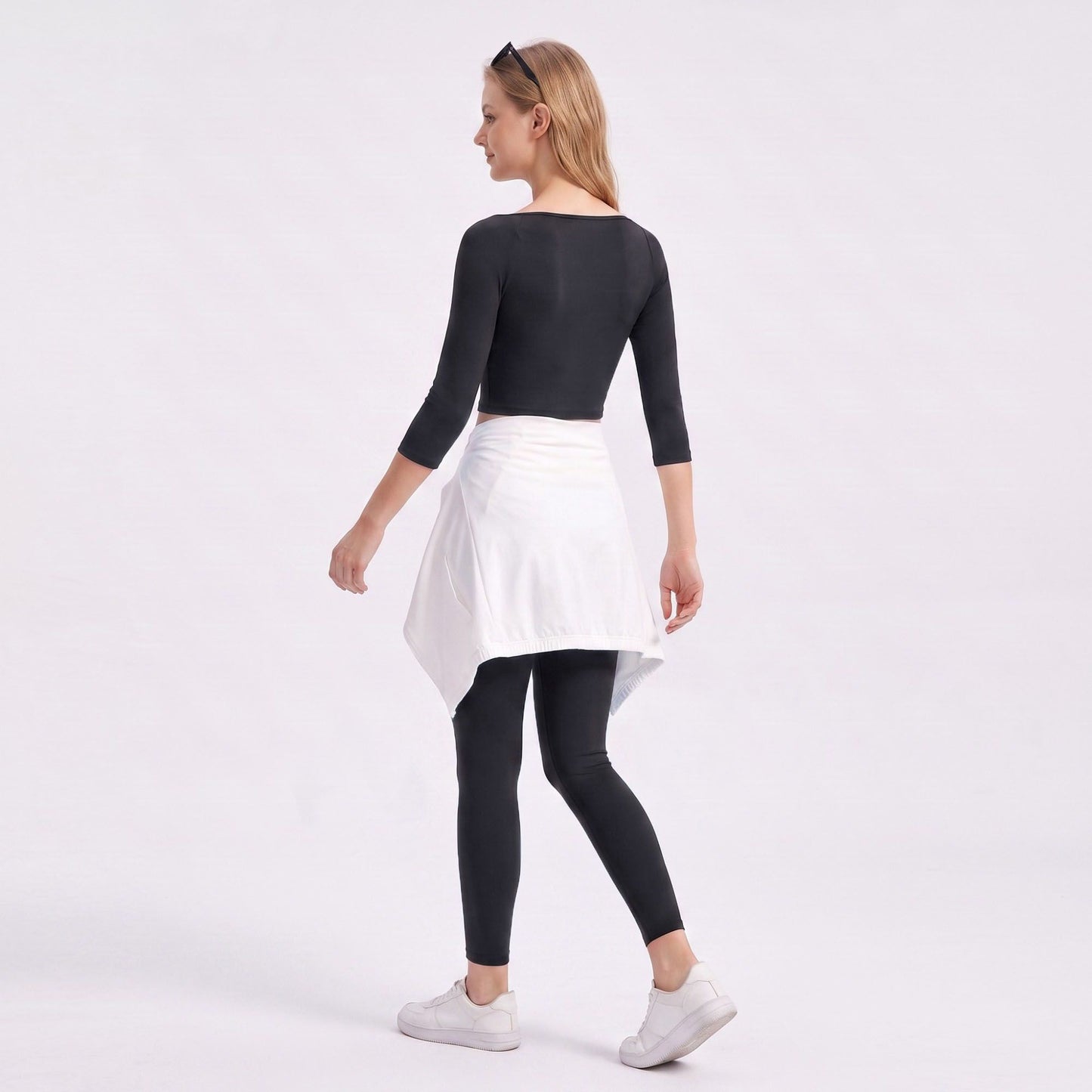 Off Shoulder 3/4 Sleeve Crop Workout Top