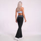 Foldover Waist Flare Yoga Pants Stretch Workout Pants