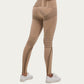 Seamless High Waist Ribbed Leggings with Sculpting Contour Panels and Compression Fit