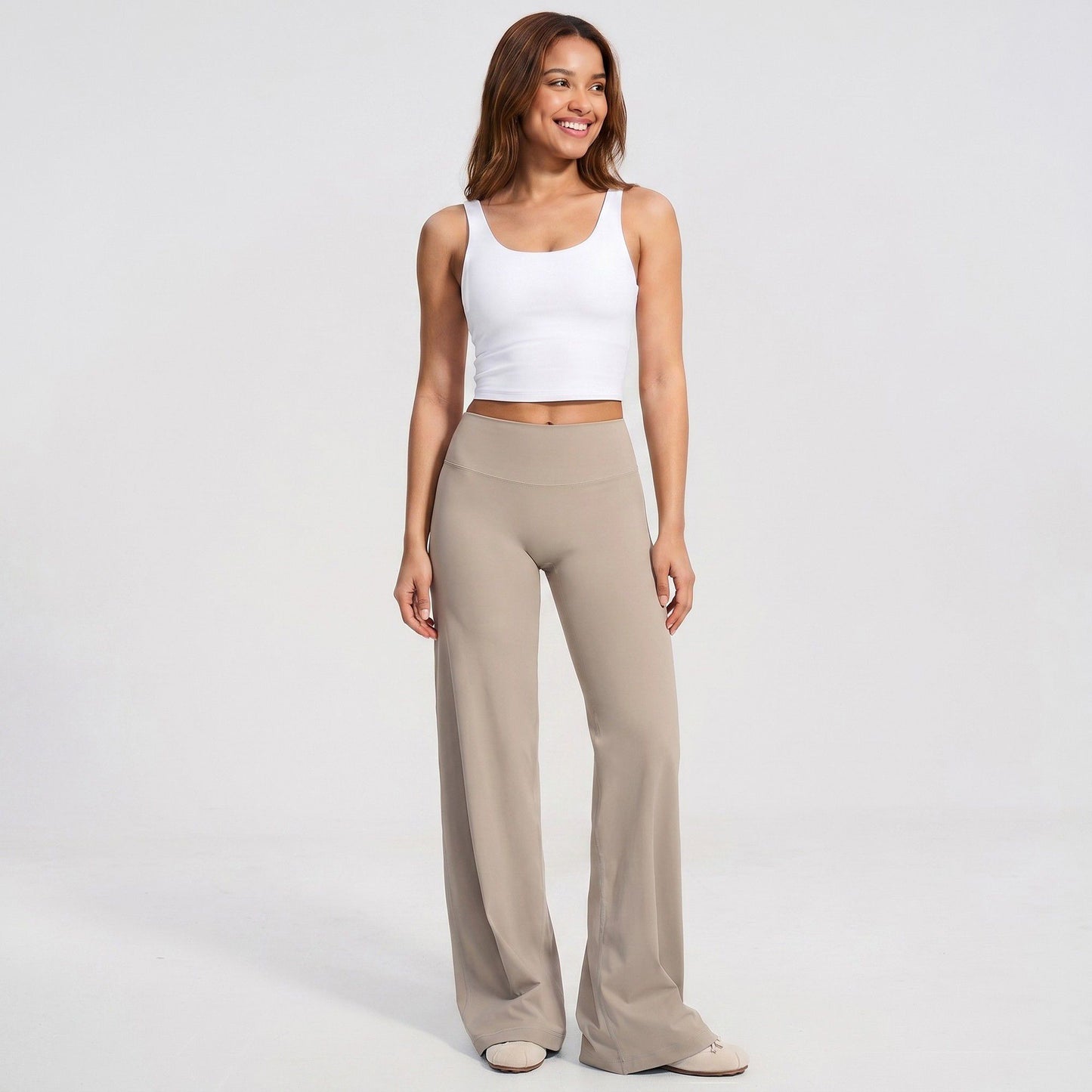 High Waisted Wide Leg Yoga Pants Loose Fit Workout Lounge Pants