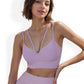 Deep V-Neck Double Strap Bralette with Supportive Underband and Minimalist Design