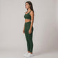 Wide Strap Sports Bra Scoop Neck High Impact Supportive Workout Yoga Gym Crop Top