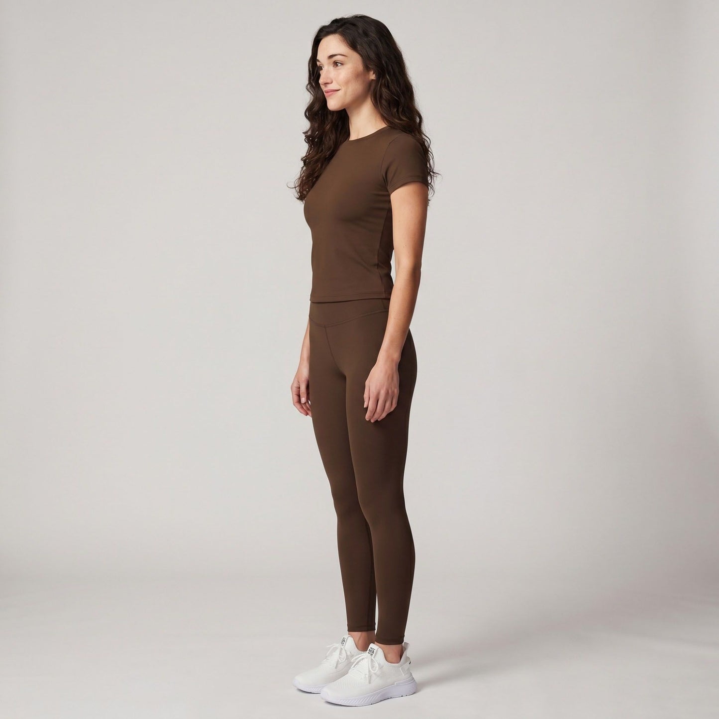 Short Sleeve Workout Top Crew Neck Fitted Activewear T Shirt Yoga Tee