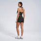 Padded Halter Longline Sports Bra Tank Top Tie Back Workout Yoga Crop Top