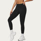 High Waist Leggings with Smooth Stretch Fabric and Curved Seam Detail