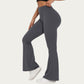 High Waist Flare Leg Yoga Pants with Stretch Fit and Contoured Waistband