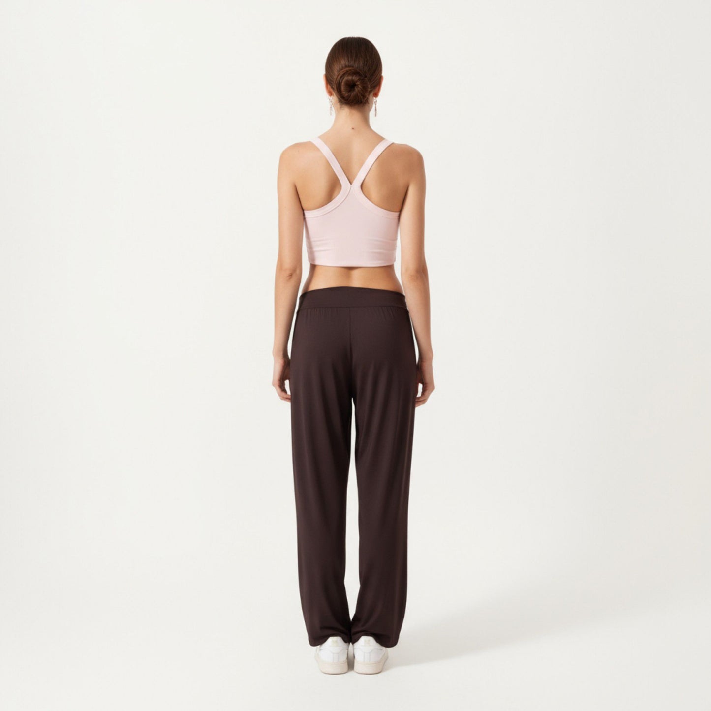 Square Neck Ribbed Knit Cropped Tank Top with Wide Shoulder Straps
