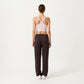 Square Neck Ribbed Knit Cropped Tank Top with Wide Shoulder Straps