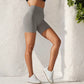 High Waist Seamless Biker Shorts with Compression Fit