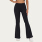 High Waist Flare Leg Yoga Pants with Stretch Fit and Contoured Waistband