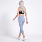 High Waist Capri Leggings with Wide Waistband Smooth Stretch Workout Yoga Pants