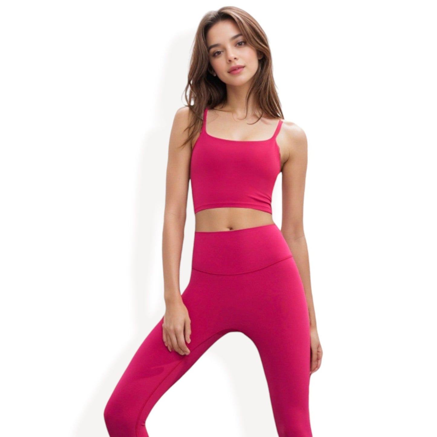 Spaghetti Strap Crop Top with Stretch Fabric and Form-Fitting Silhouette for Comfortable Casual or Workout Wear