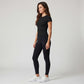 Short Sleeve Workout Top Crew Neck Fitted Activewear T Shirt Yoga Tee