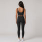 Padded Sleeveless Longline Sports Bra Tank Top Scoop Neck Workout Yoga Crop Top