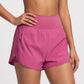 High Waist Running Shorts with Wide Waistband and Side Slits