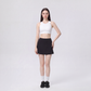 Cropped Sports Bra Tank with High Neck Sleeveless Fitted Workout Yoga Training Top