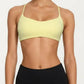 Strappy Sports Bra with Adjustable Cross Back and Scoop Neck Front