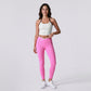 Padded Halter Sports Bra Tank Top Contrast Trim Workout Yoga Crop Top
