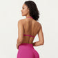 Halter Sports Bra with V Neckline and Smooth Stretch Fit