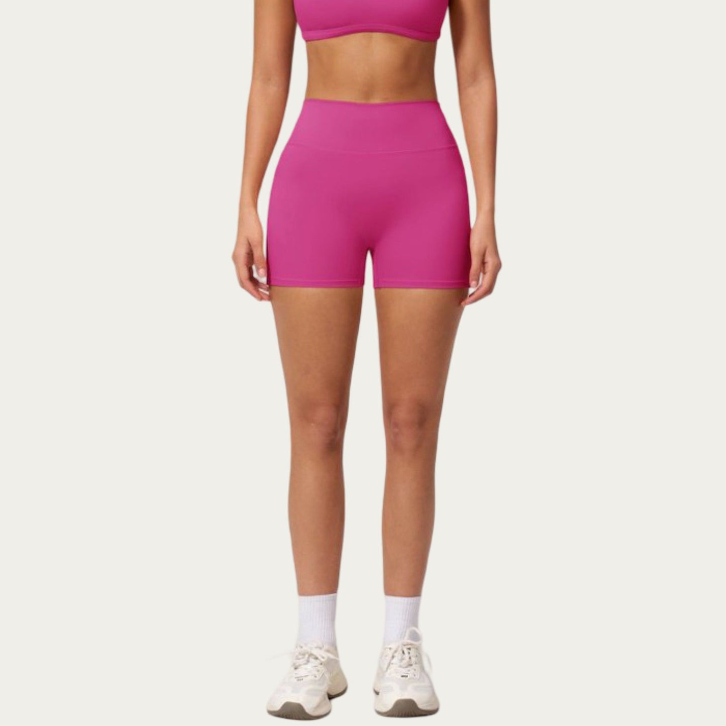 High Waist Mini Biker Shorts with Smooth Stretch Fabric and Supportive Fit