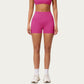 High Waist Mini Biker Shorts with Smooth Stretch Fabric and Supportive Fit