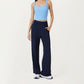 High Waist Wide Leg Sweatpants with Side Pockets and Smooth Stretch Fabric