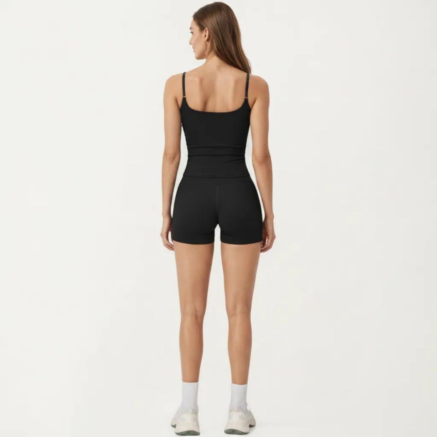 Spaghetti Strap Active Cami Top with Scoop Neck and Smooth Stretch Fit