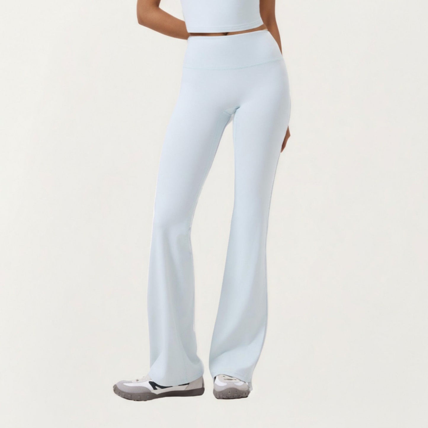 High Waist Flare Sweatpants with Seamless Stretch Fit