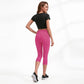 High Waist Capri Leggings with Wide Waistband Smooth Stretch Pull On Workout Yoga Pants